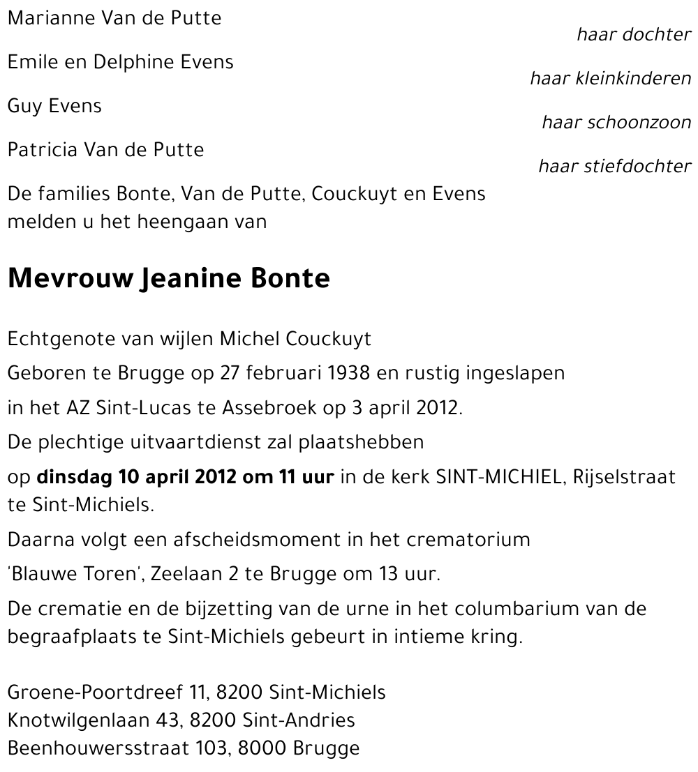 Jeanine Bonte