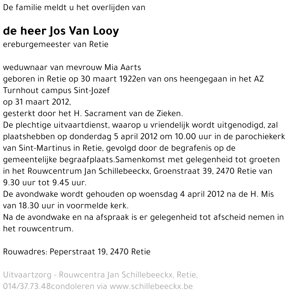 Jos Van Looy