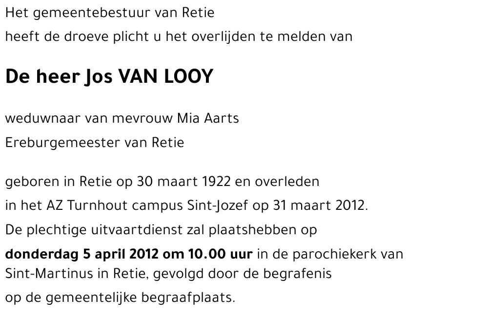 Jos Van Looy