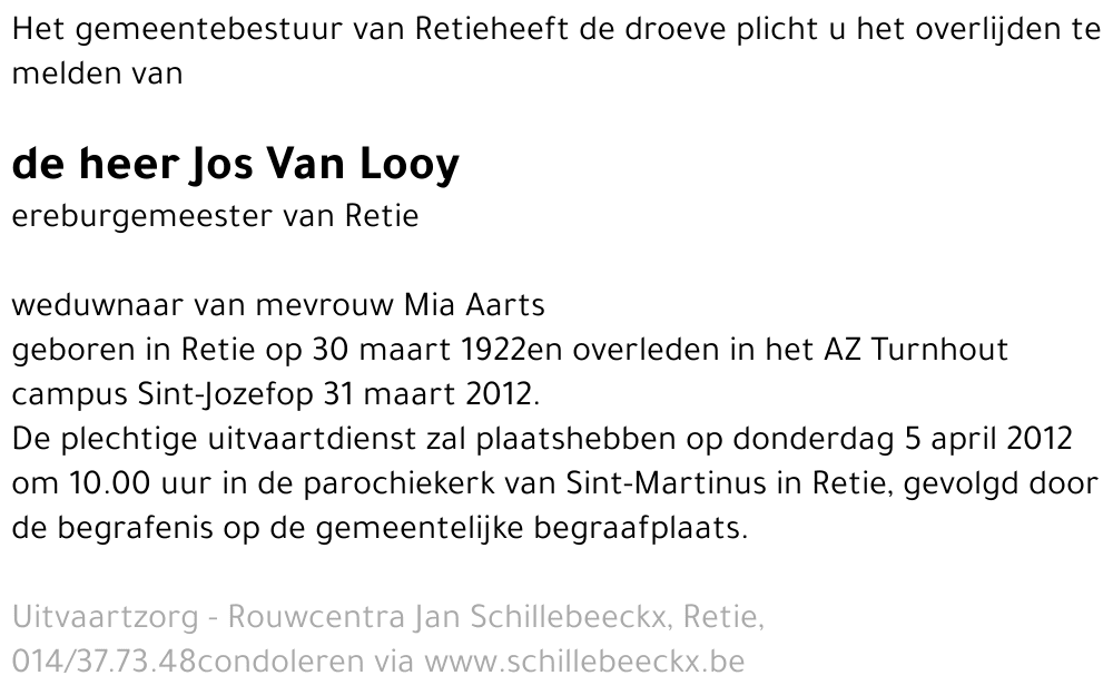 Jos Van Looy