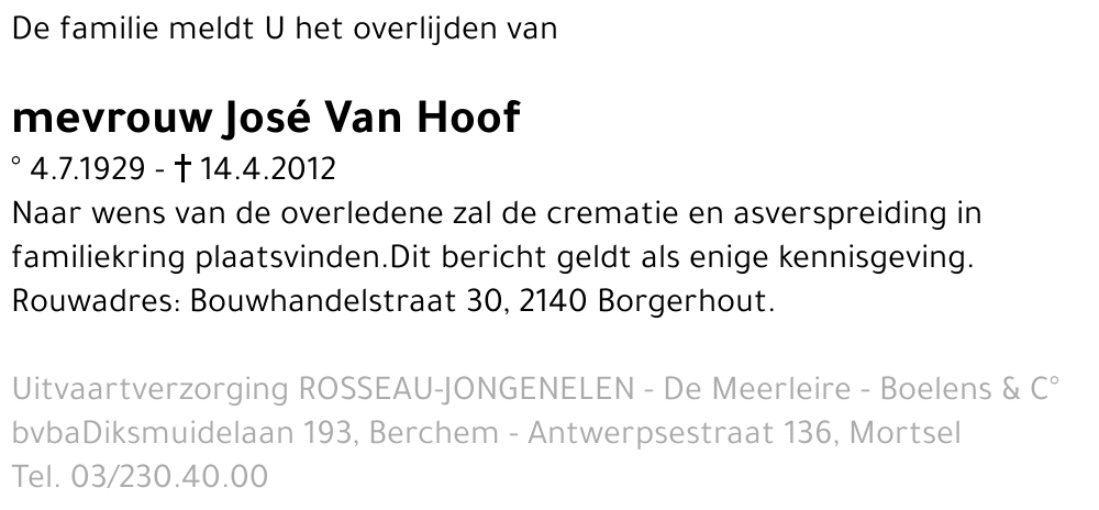 José Van Hoof