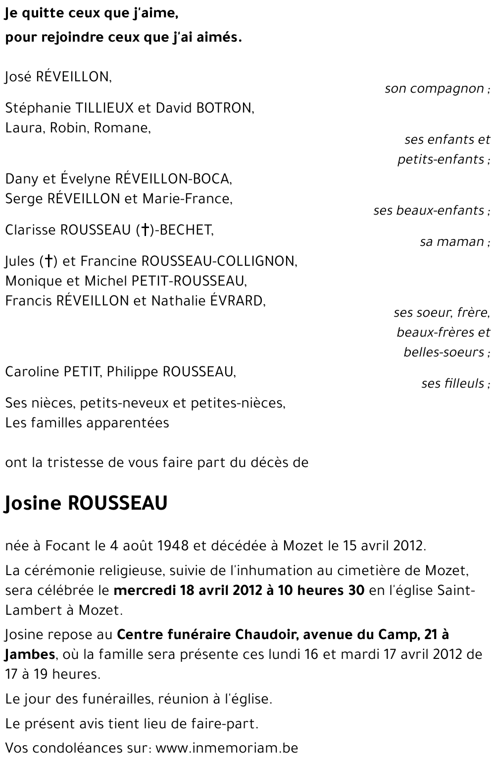 Josine ROUSSEAU