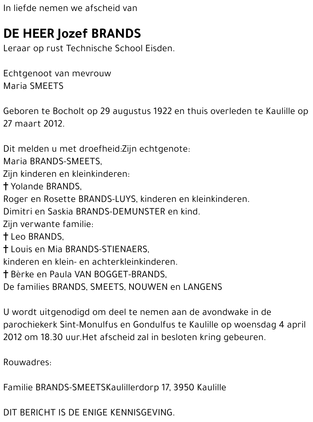 Jozef BRANDS