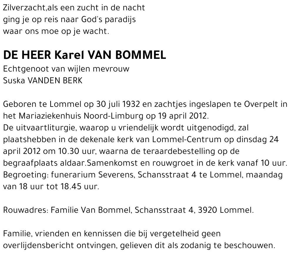 Karel Van Bommel