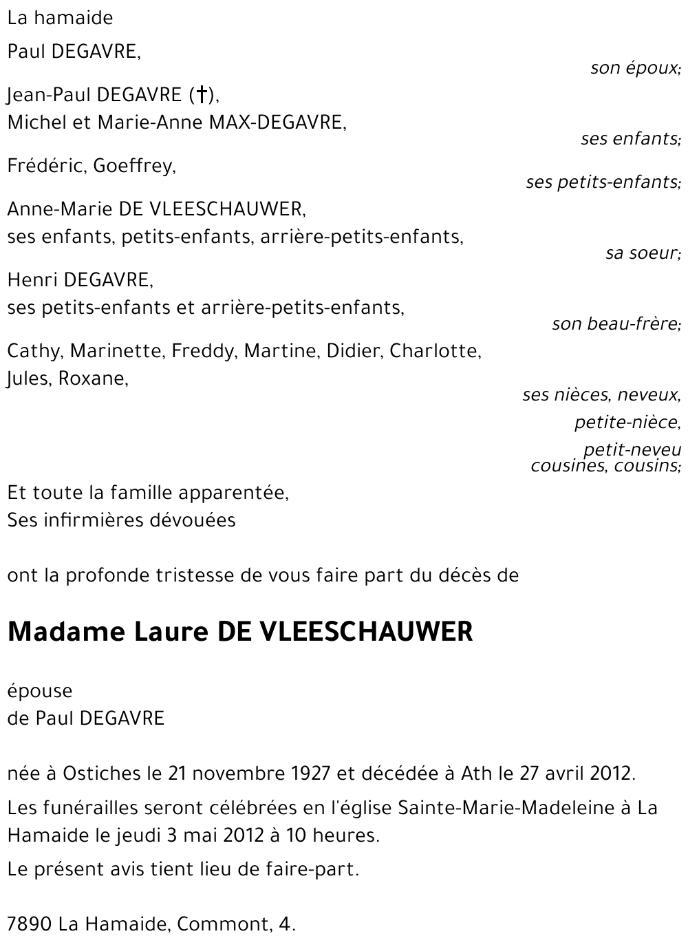 Laure DE VLEESCHAUWER