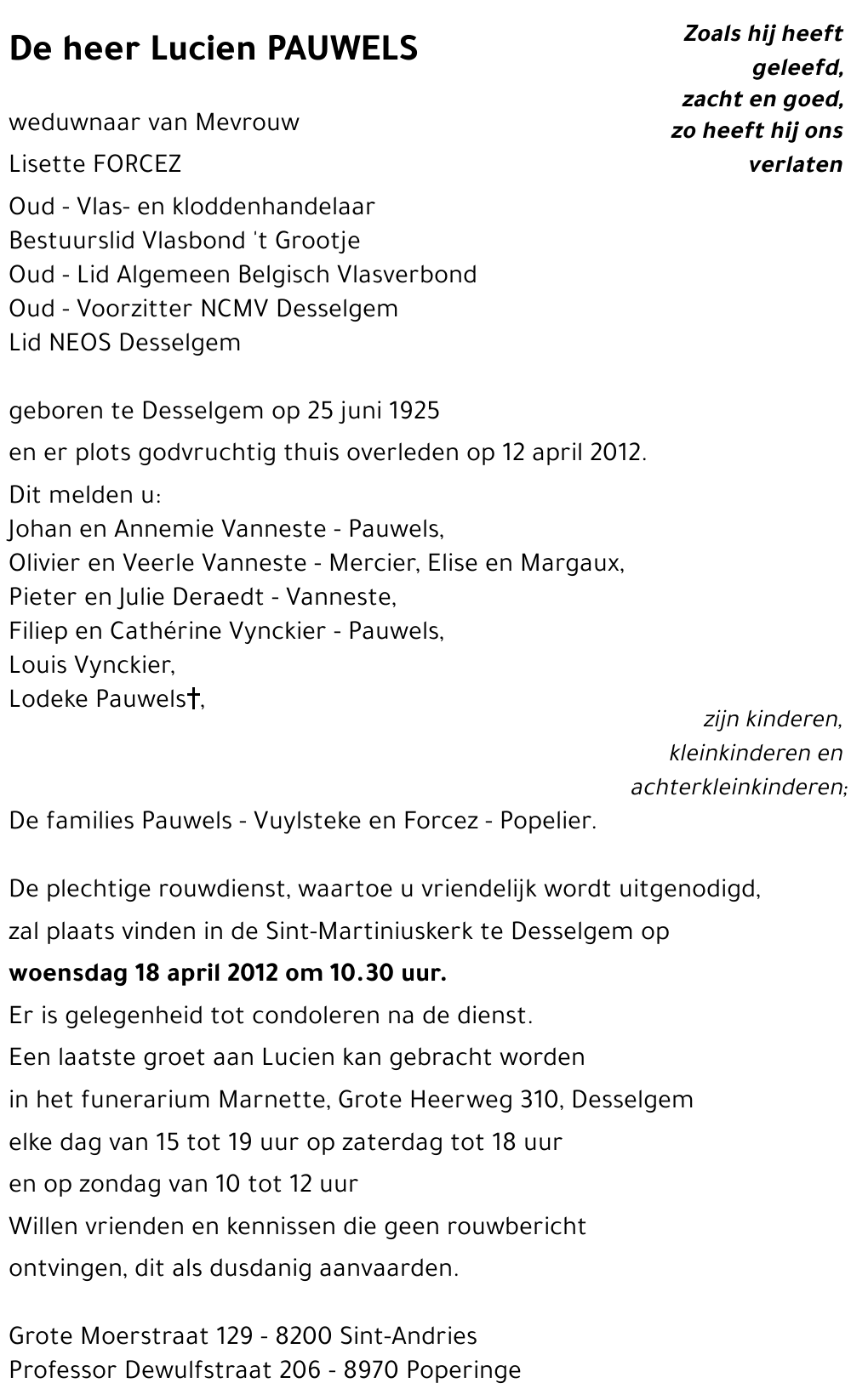 Lucien PAUWELS