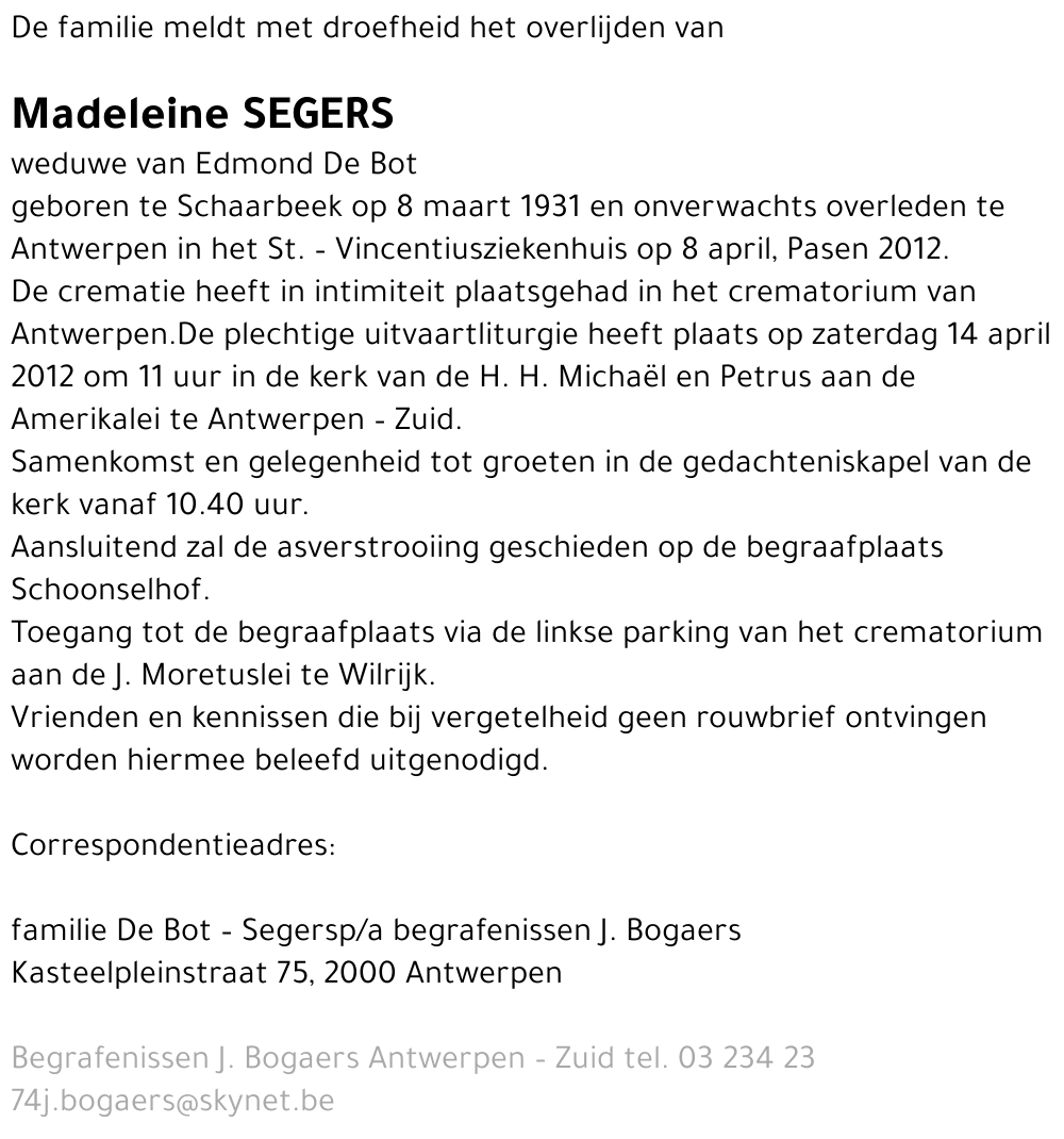 Madeleine Segers