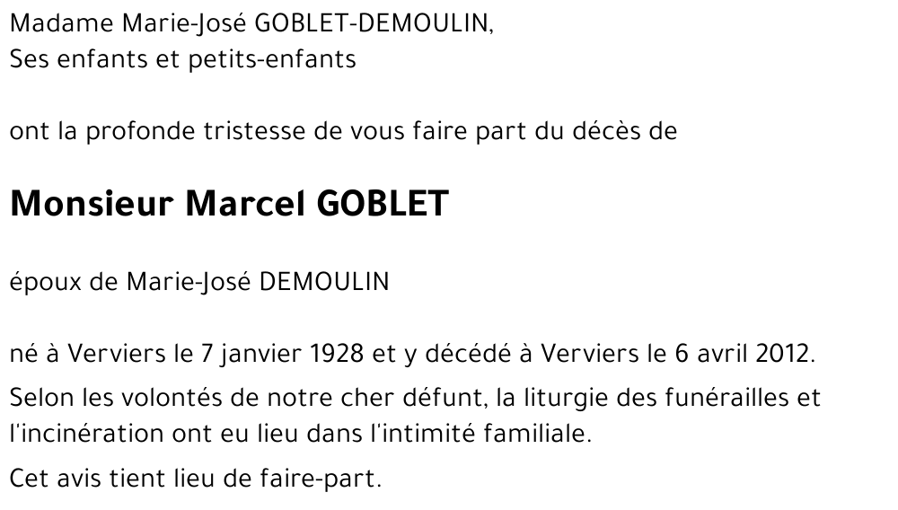 Marcel GOBLET