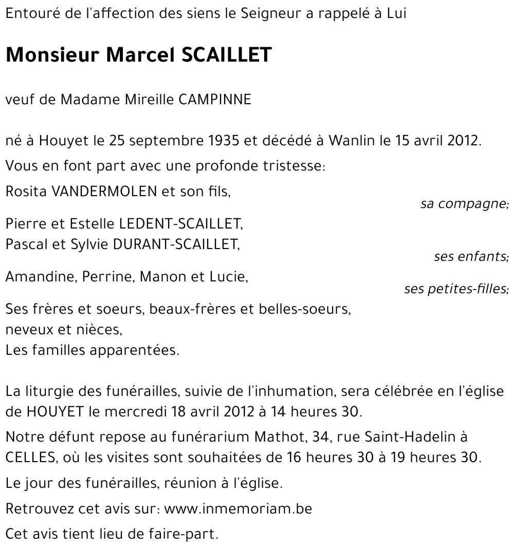 Marcel SCAILLET