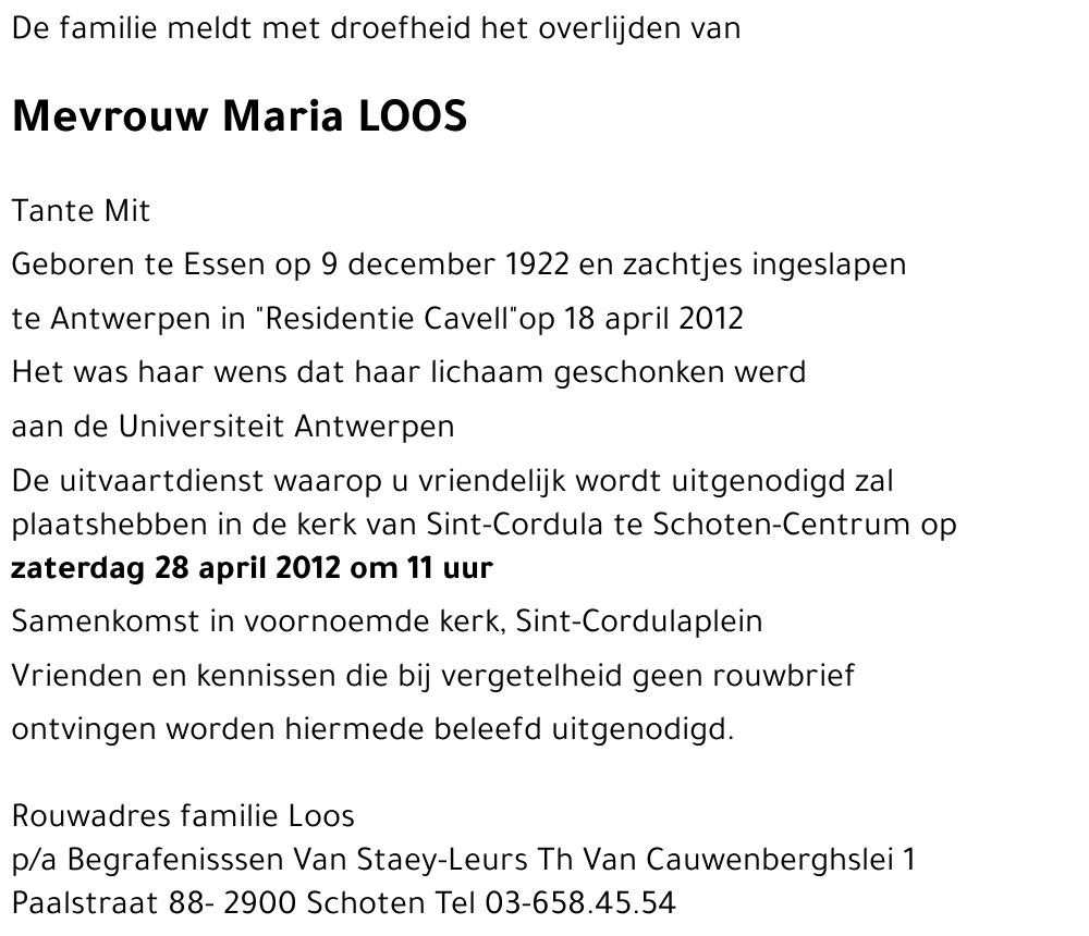 Maria LOOS