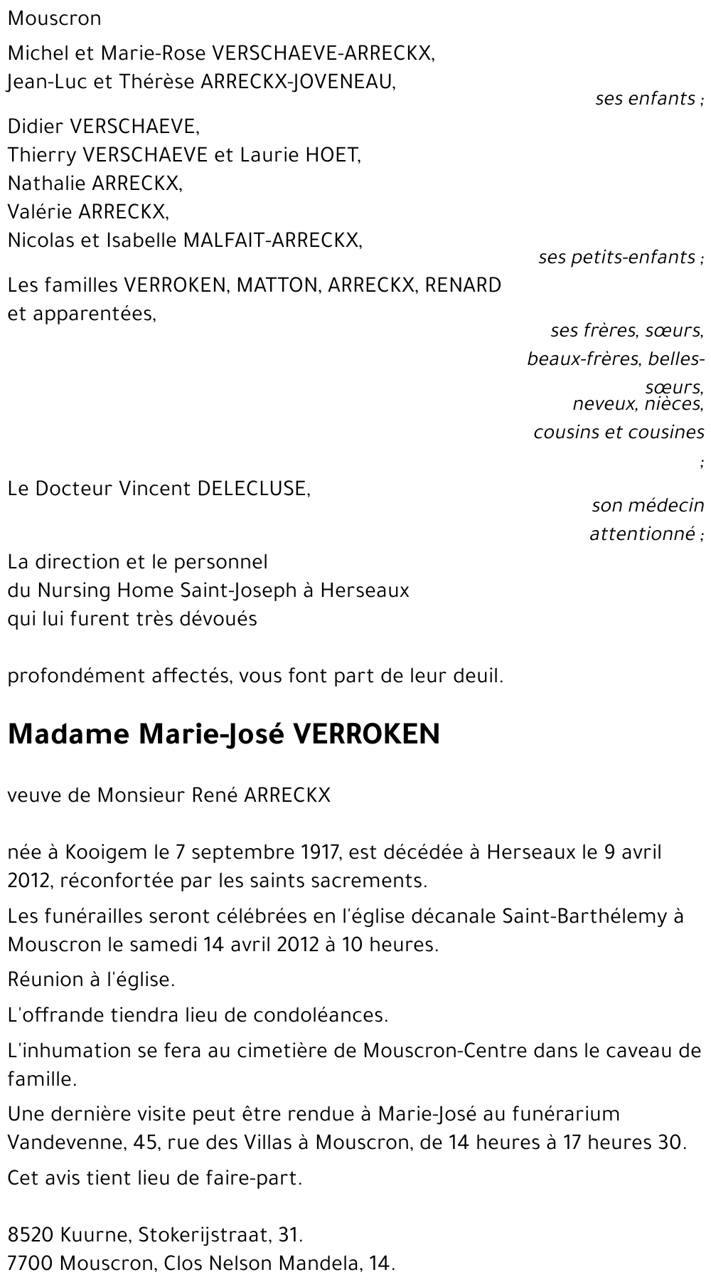 Marie-José VERROKEN