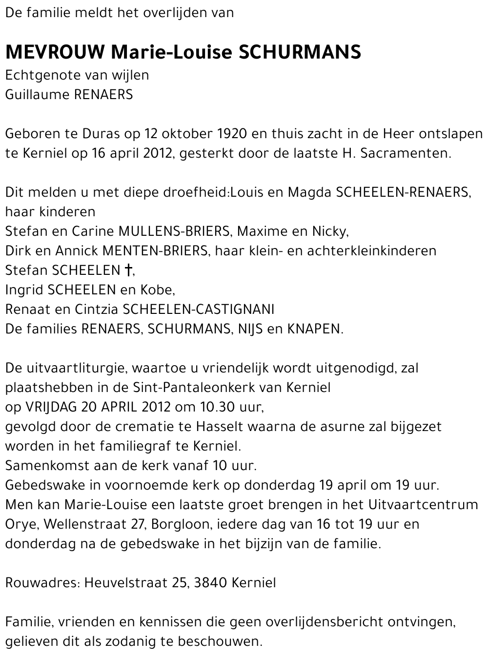 Marie-Louise Schurmans