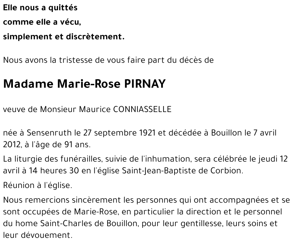 Marie-Rose PIRNAY