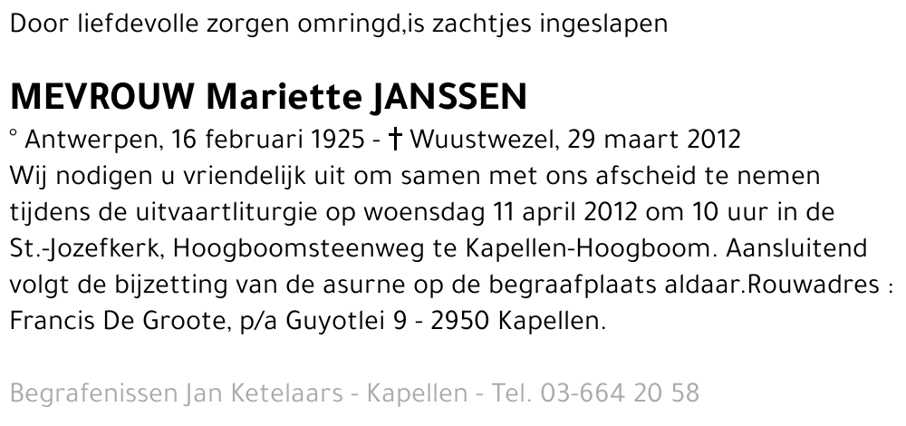 Mariette Janssen