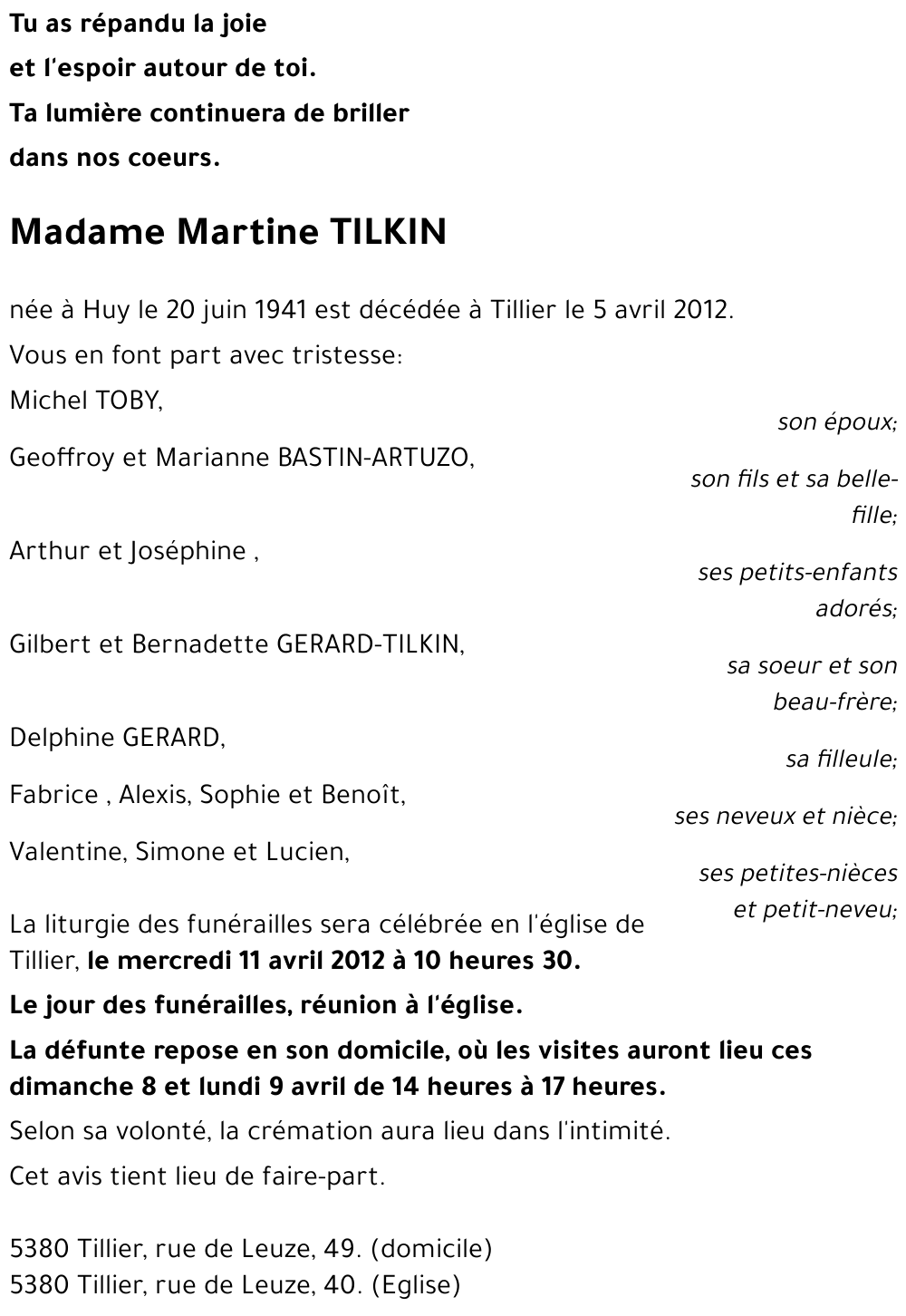 Martine TILKIN
