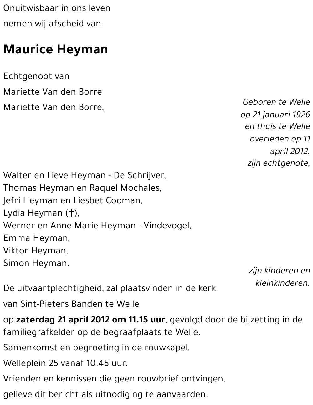 Maurice Heyman