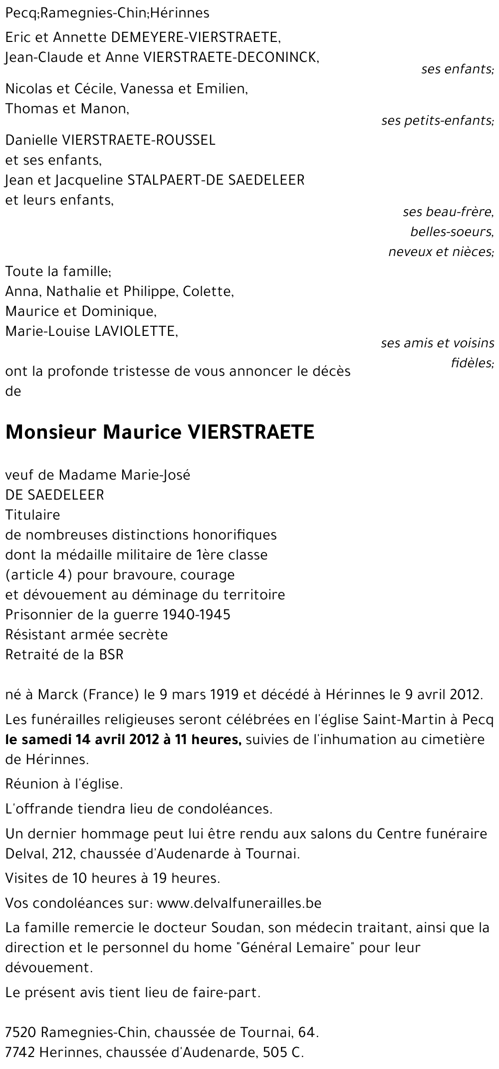 Maurice VIERSTRAETE