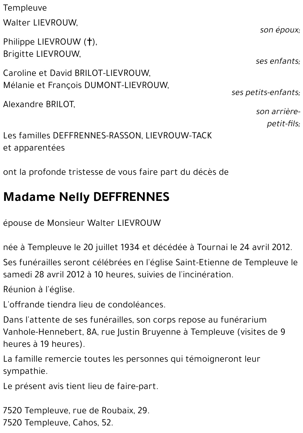 Nelly DEFFRENNES
