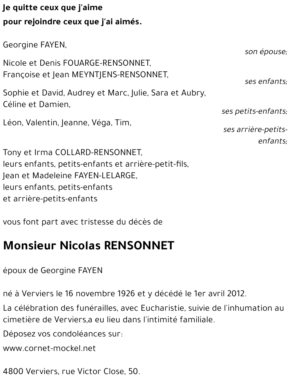Nicolas RENSONNET
