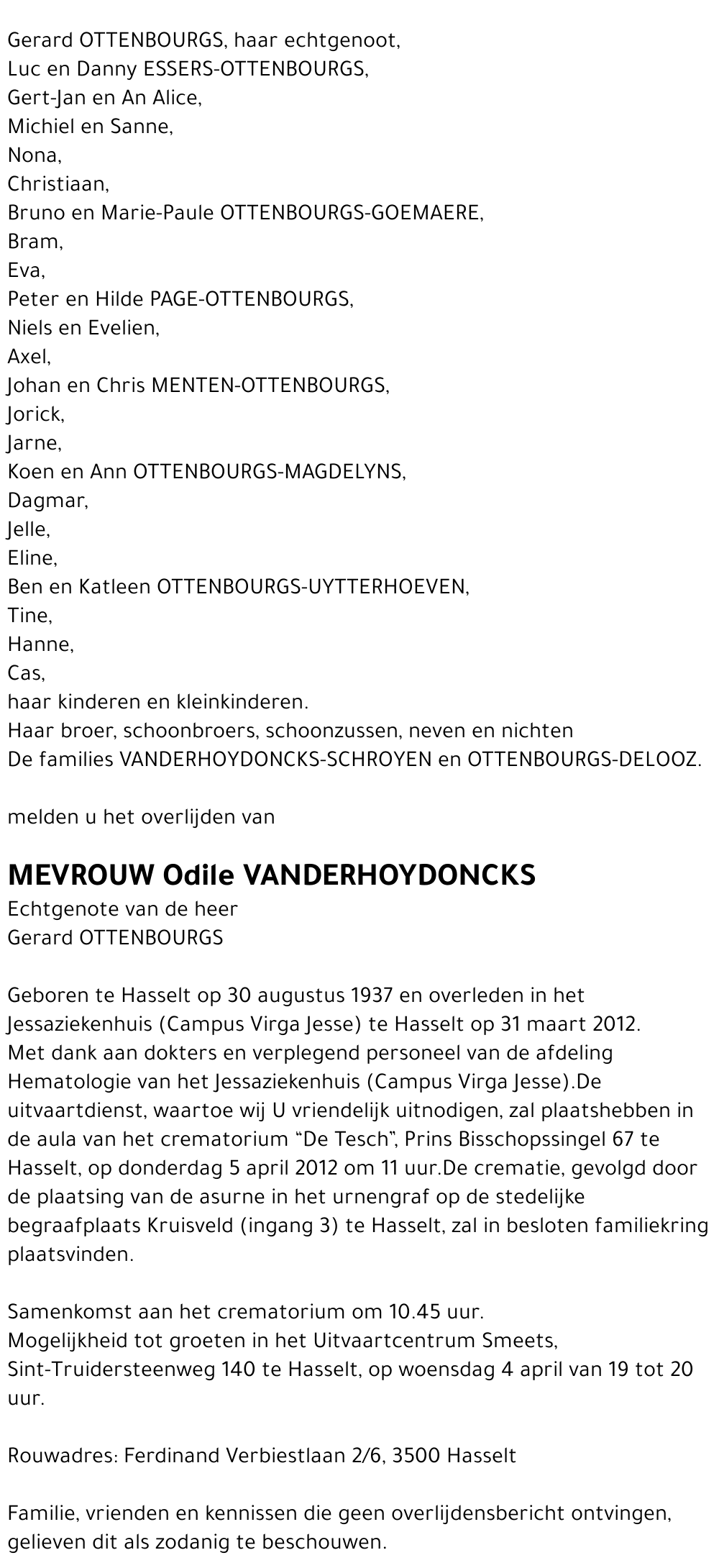 Odile Vanderhoydoncks