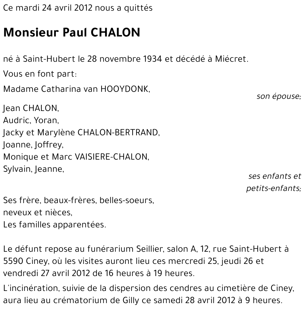 Paul CHALON