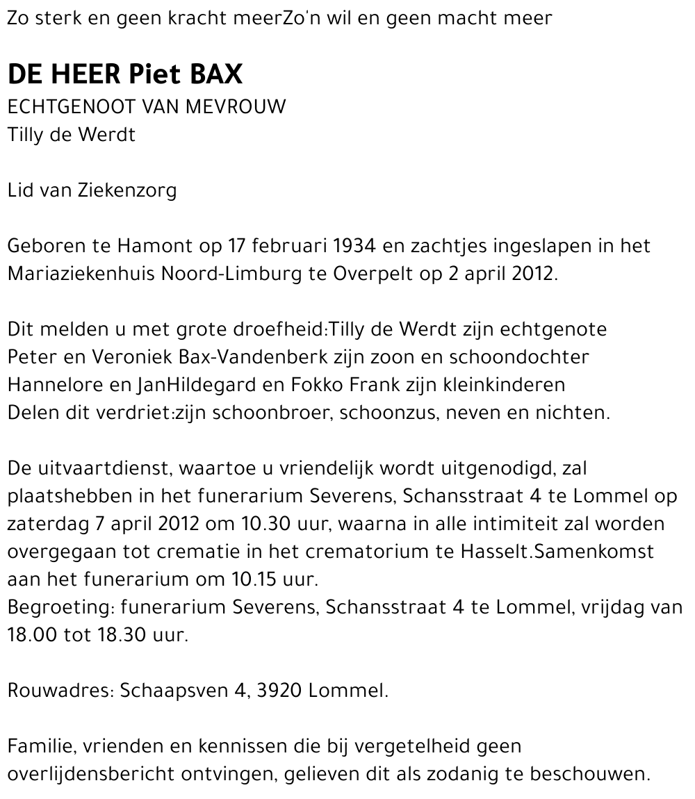 Piet Bax