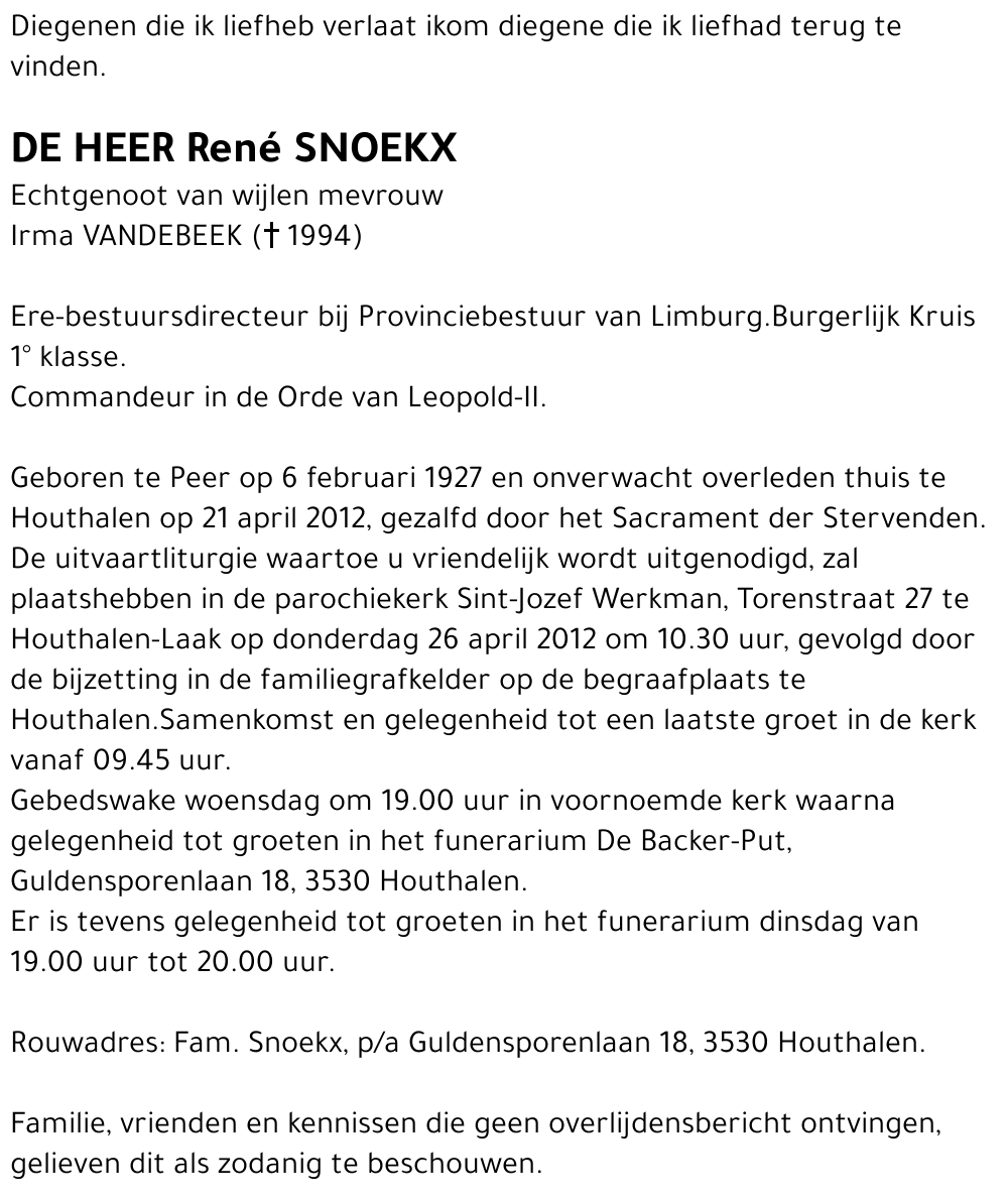 René SNOEKX