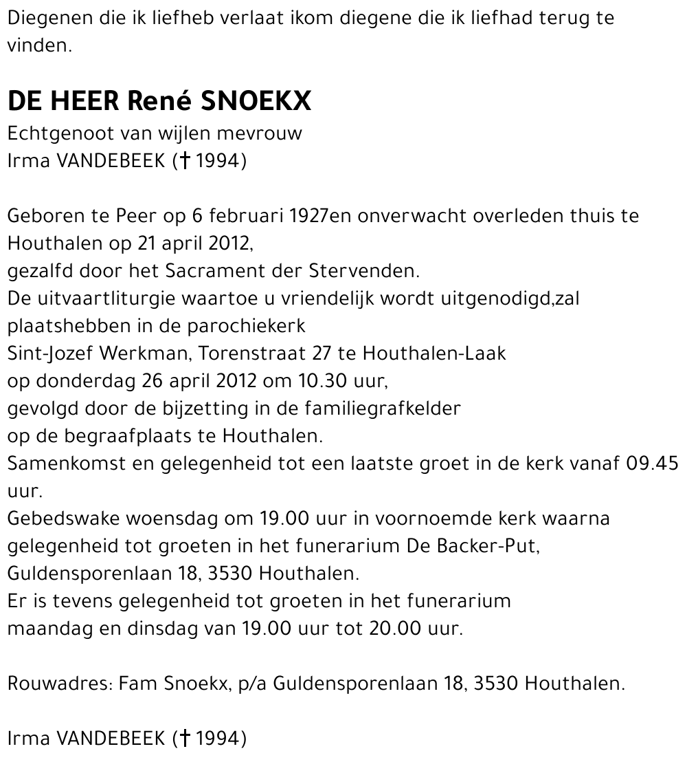 René SNOEKX
