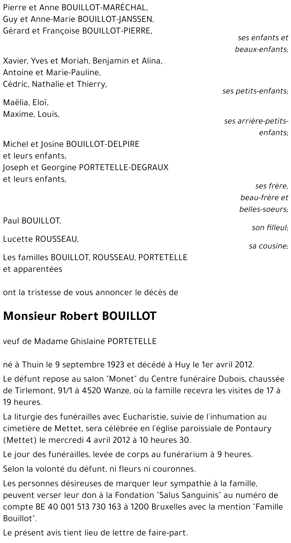 Robert BOUILLOT