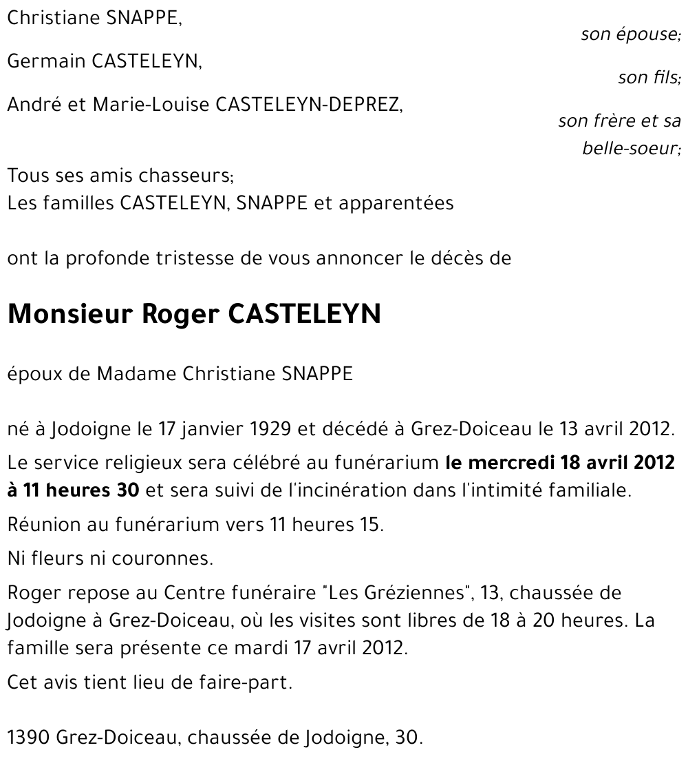 Roger CASTELEYN