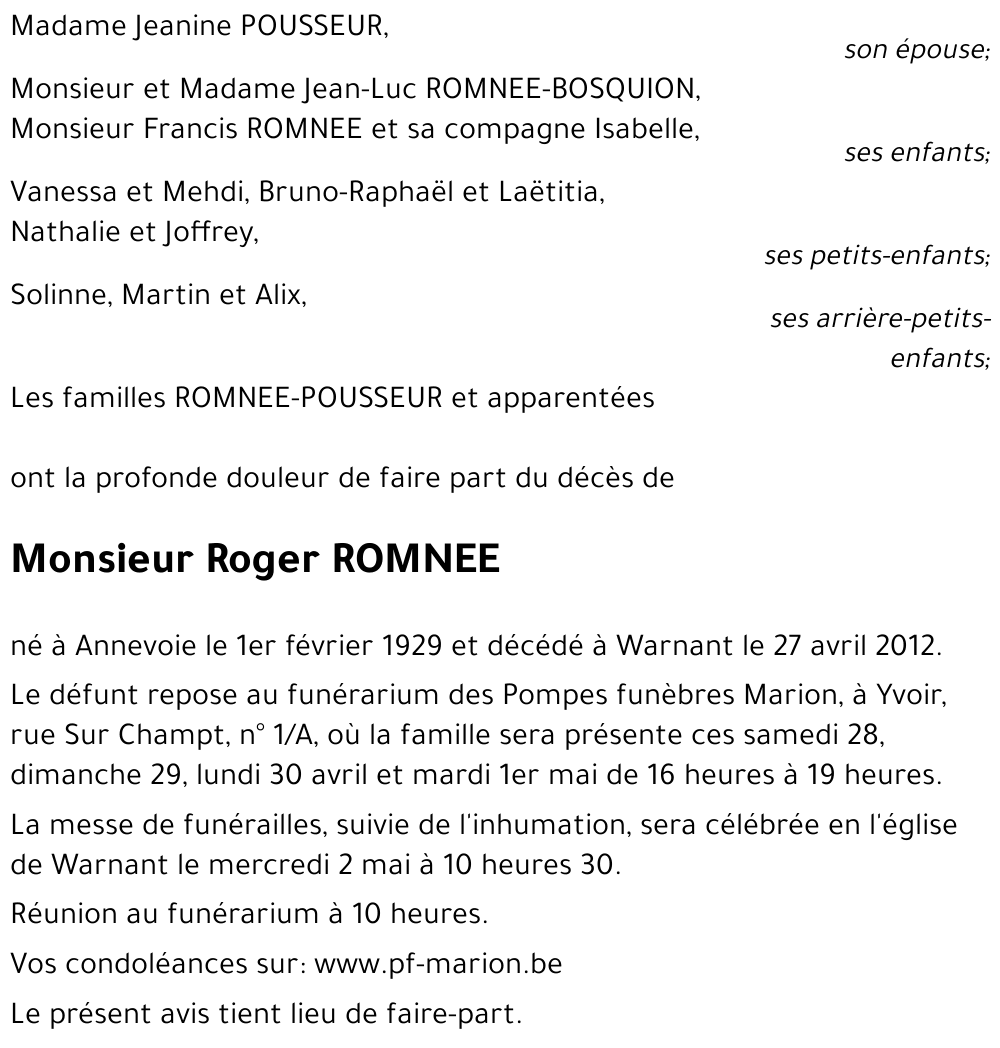 Roger ROMNEE
