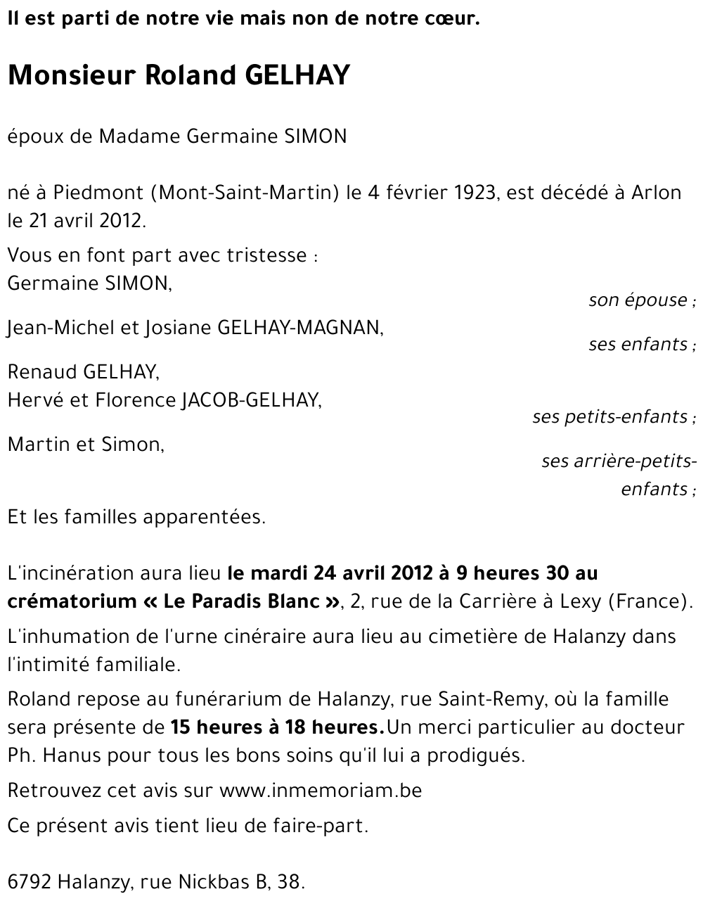 Roland GELHAY