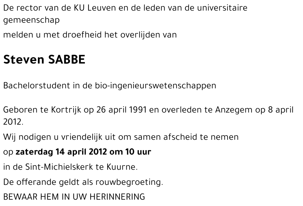 Steven SABBE