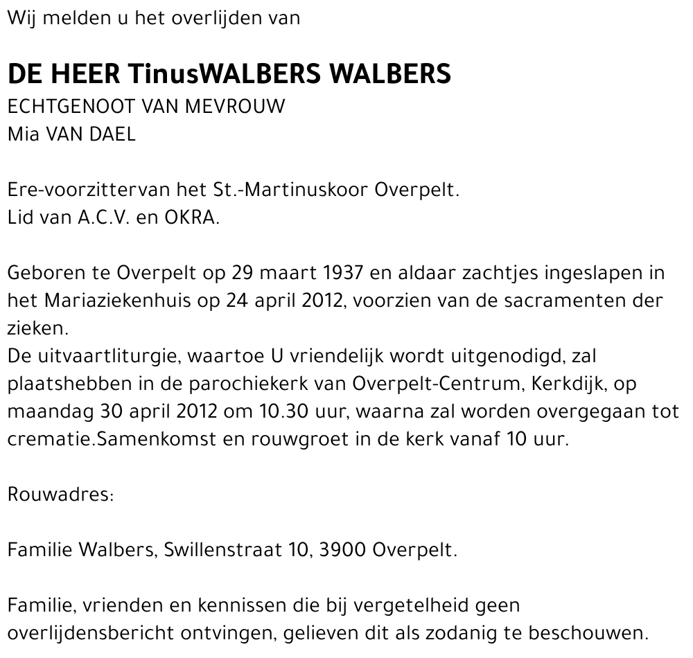 Tinus Walbers