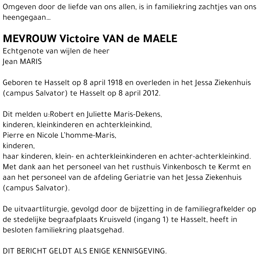 Victoire Van de Maele