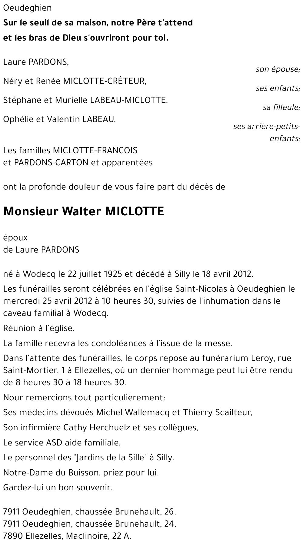 Walter MICLOTTE