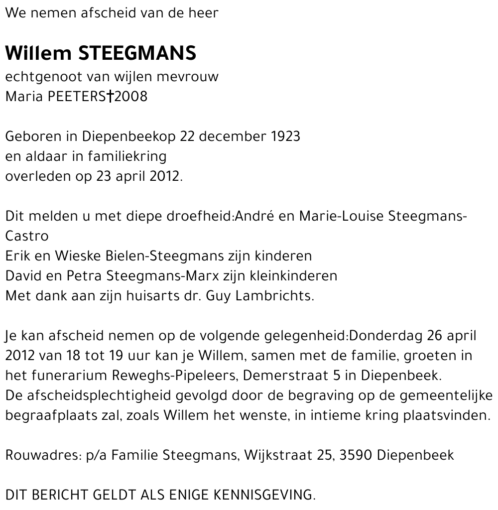 Willem STEEGMANS