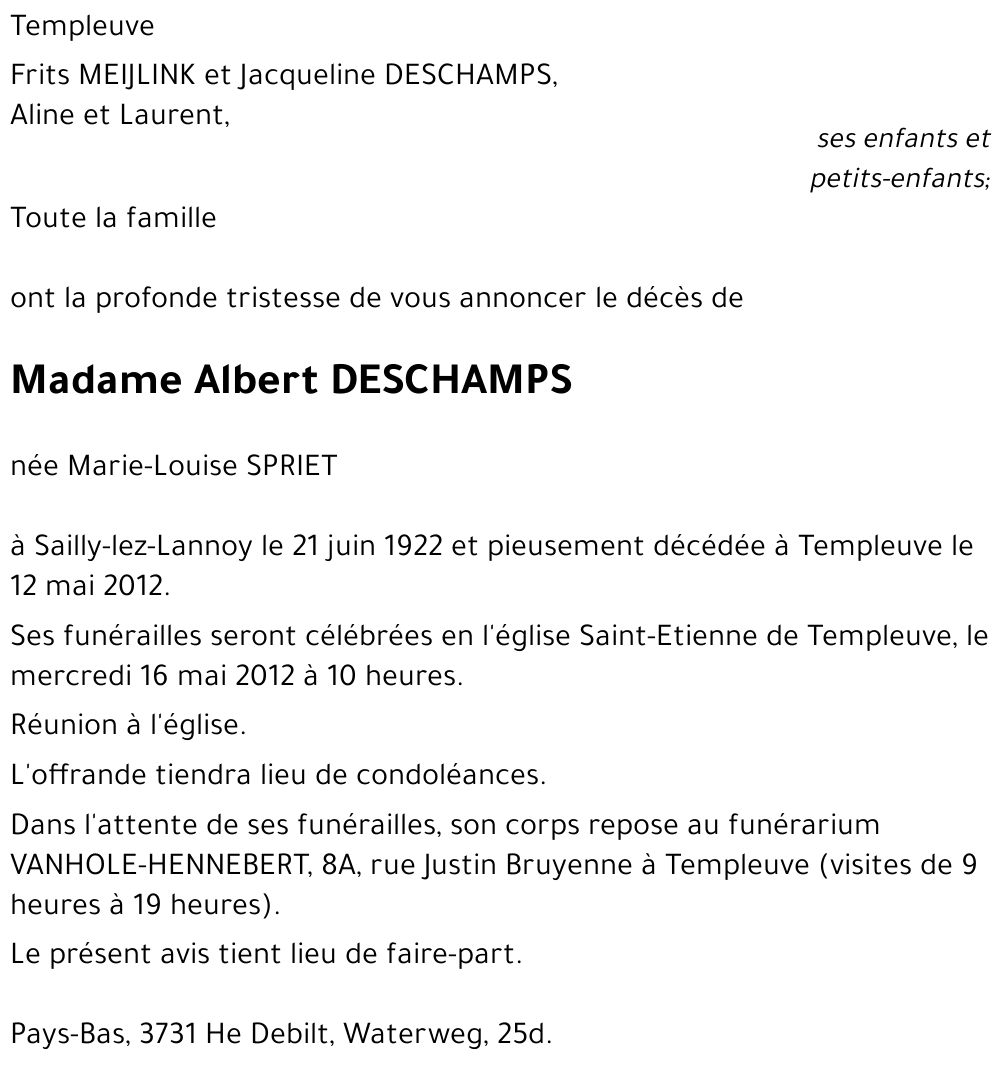 Albert DESCHAMPS