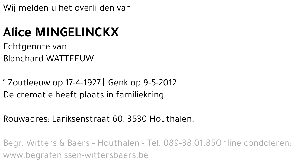 Alice Mingelinckx