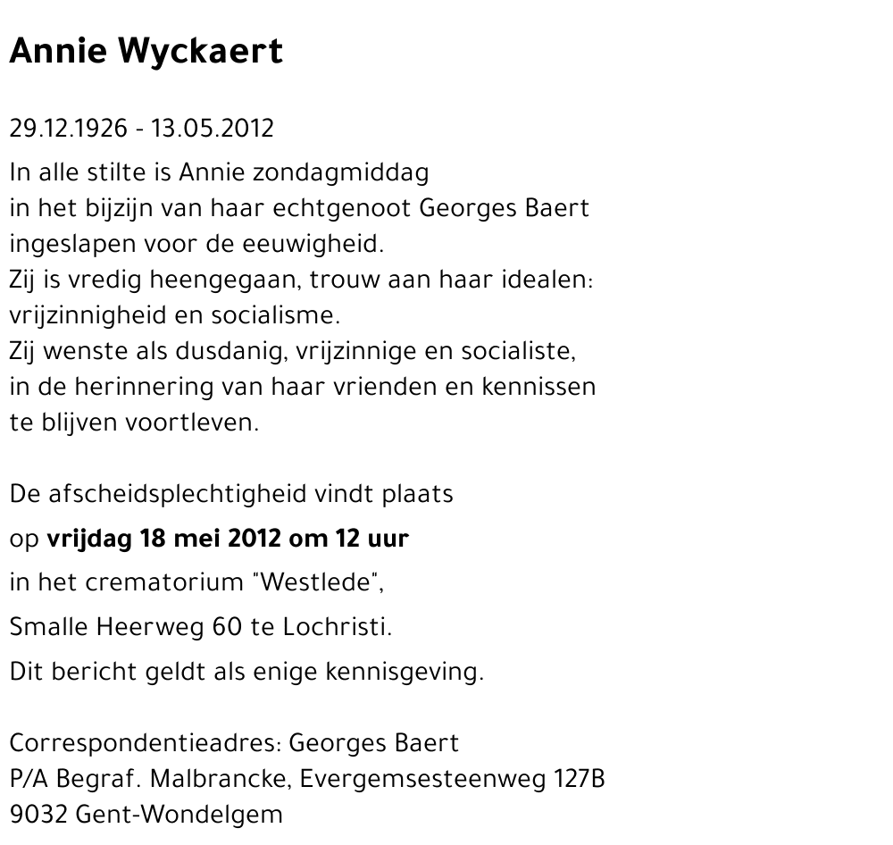 Annie Wyckaert
