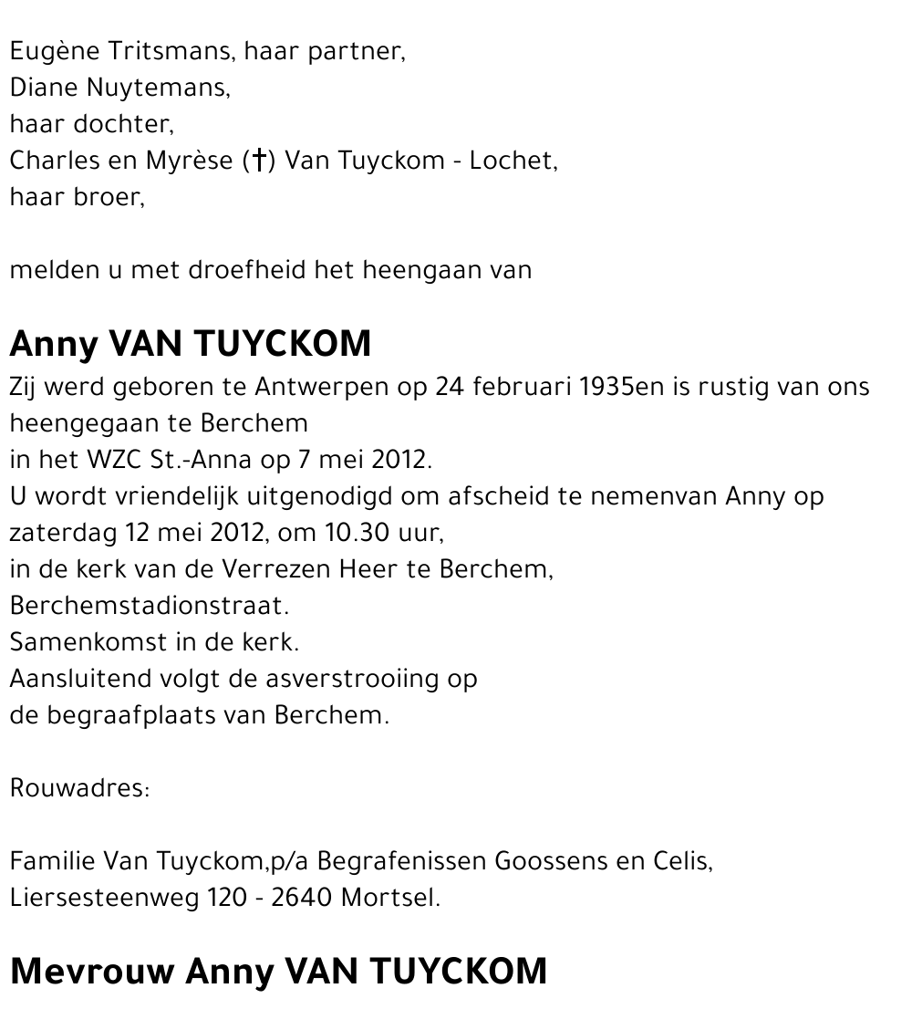 Anny Van Tuyckom