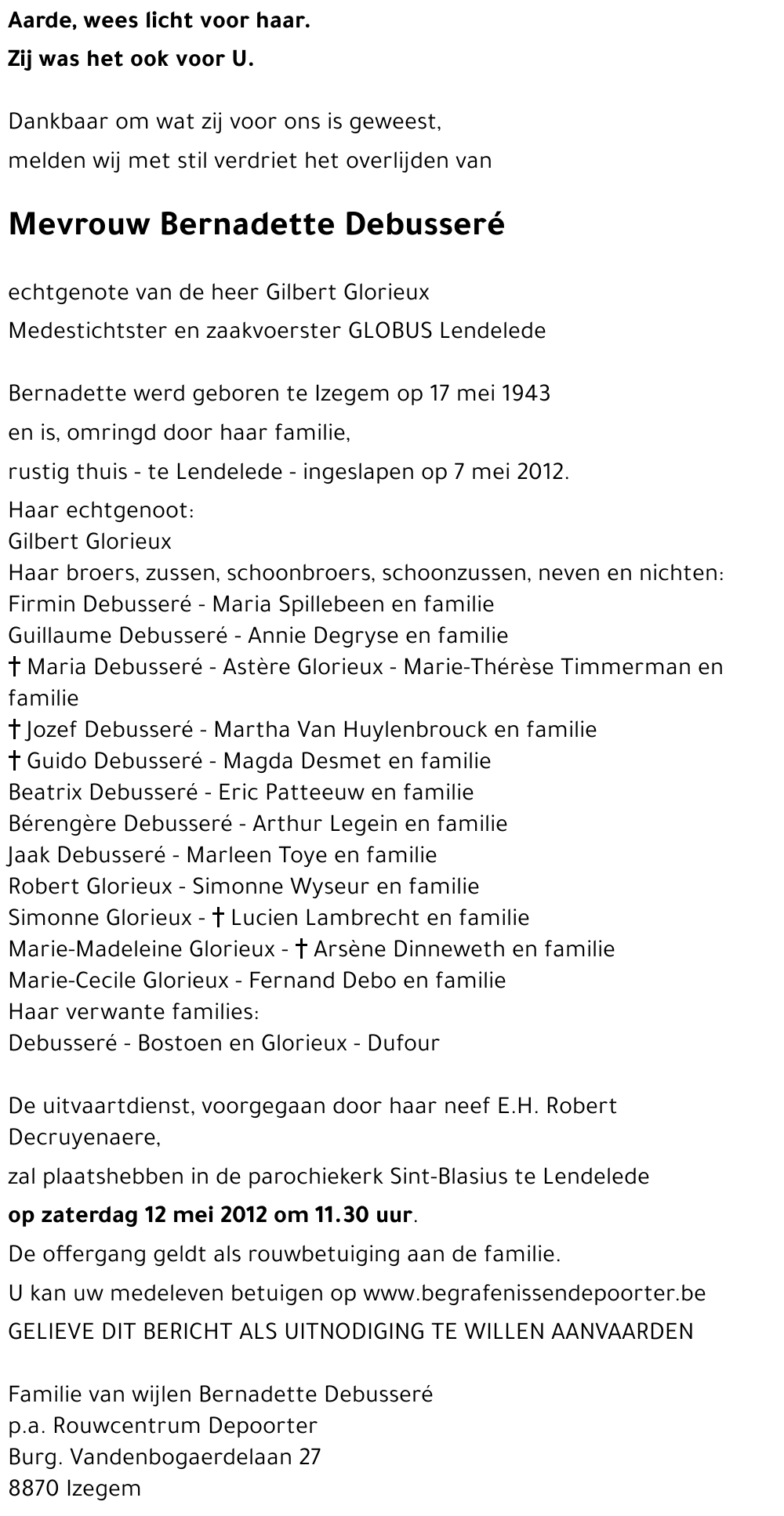 Bernadette Debusseré