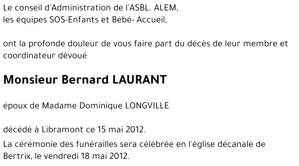 Bernard LAURANT