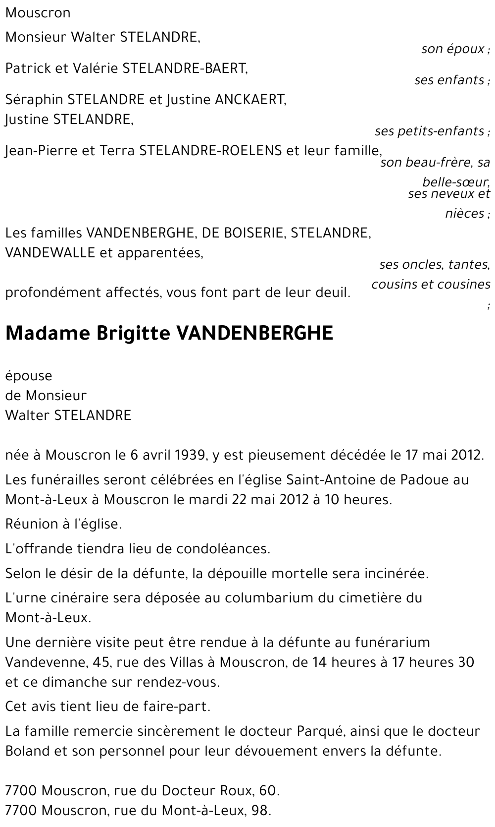 Brigitte VANDENBERGHE