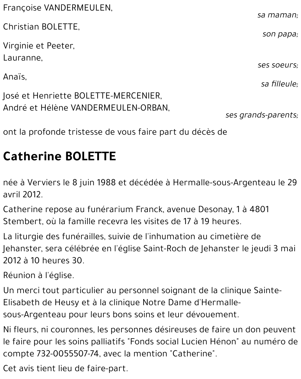 Catherine BOLETTE