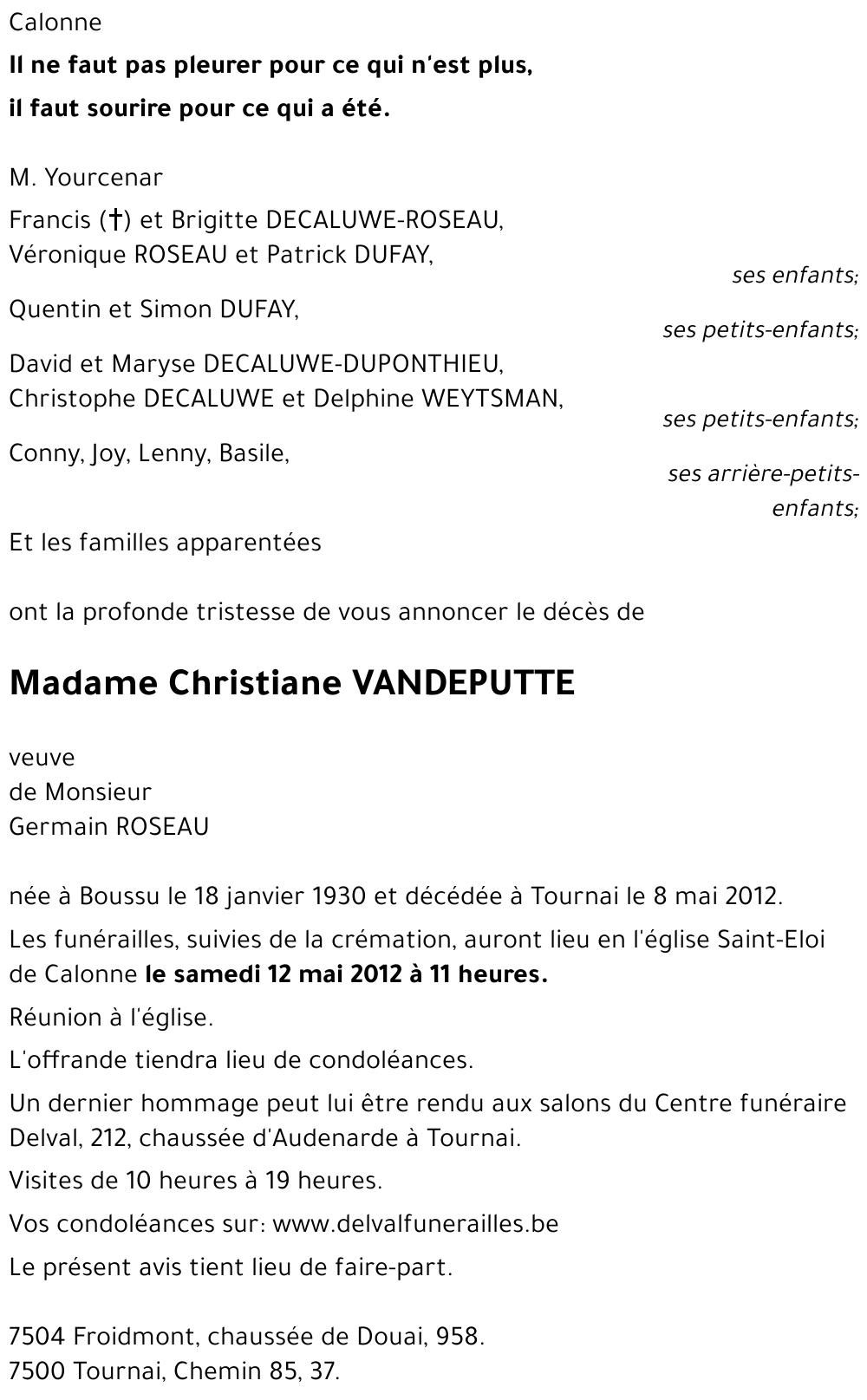 Christiane VANDEPUTTE