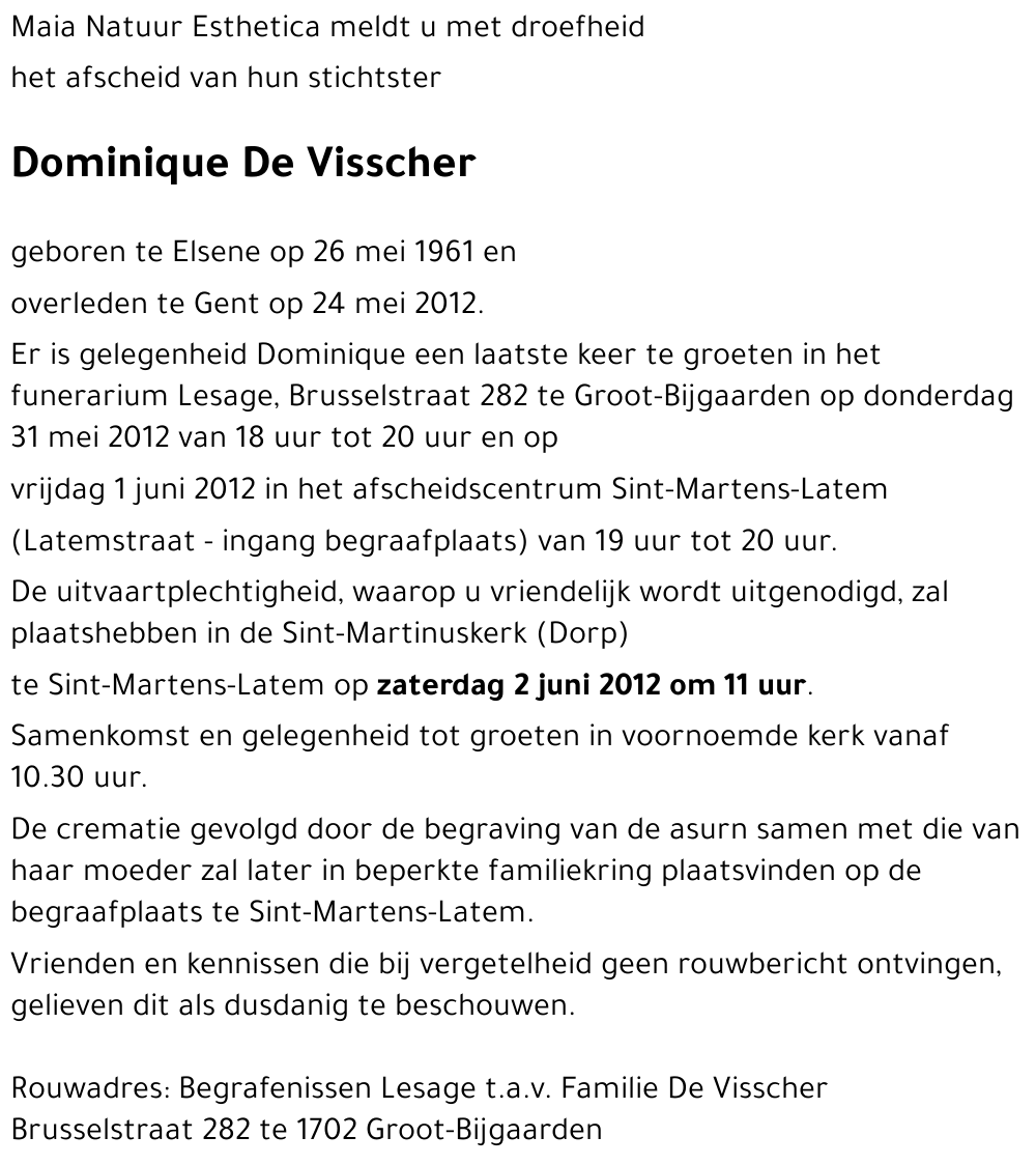 Dominique De Visscher