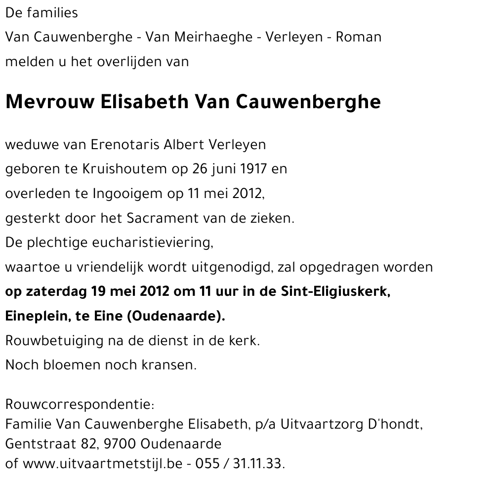Elisabeth Van Cauwenberghe