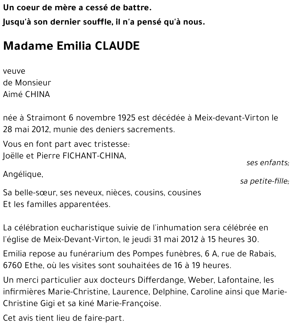 Emilia CLAUDE