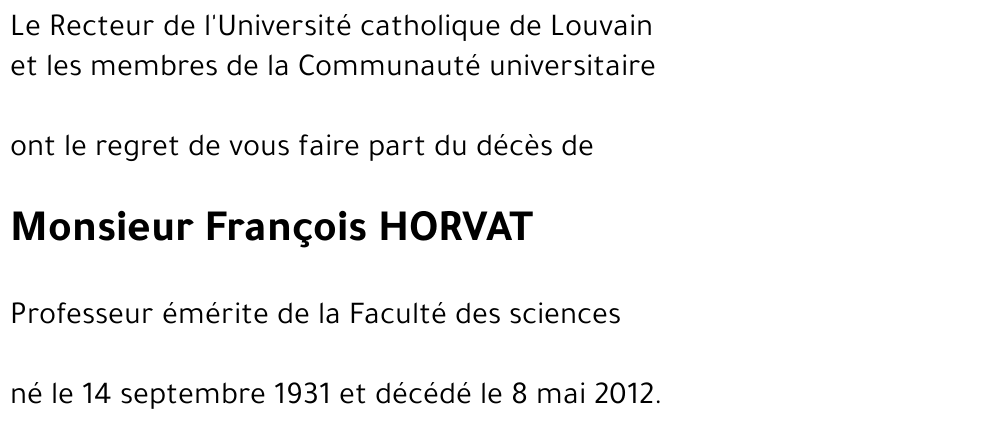François HORVAT